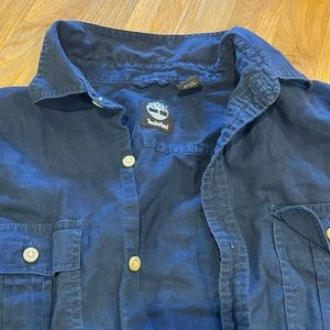 Timberland button down short sleeve shirt. Size M
